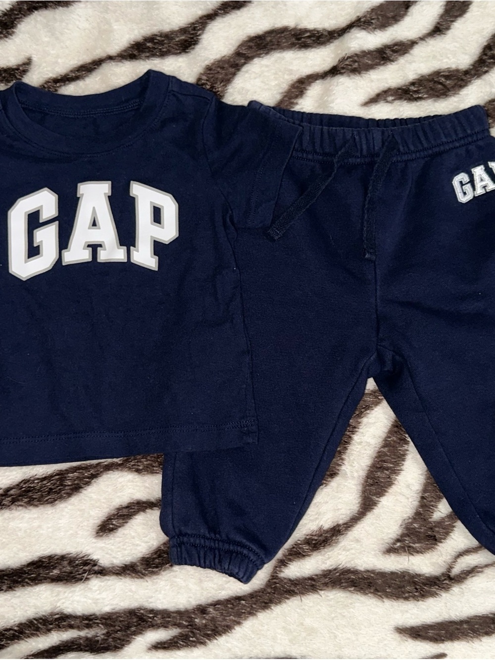 GAP Navy Baby Sweatshirt & Jogger Set